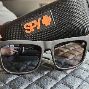 SPY Optic Soft Matte Black Happy Boost Polarized Sunglasses w/Case&Bag